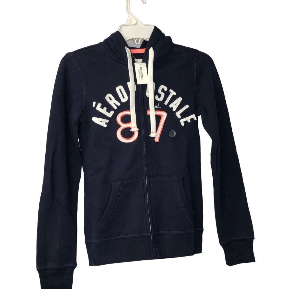 AEROPOSTALE FULL‎ ZIP HOODIE XSM NWT
